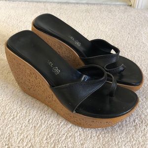 Italian Leather Wedge Sandals made in Italy